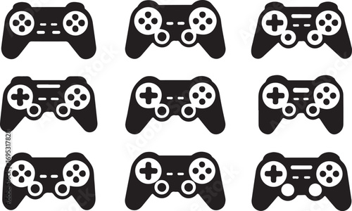 Game controller icon vector illustration for gaming and entertainment concept