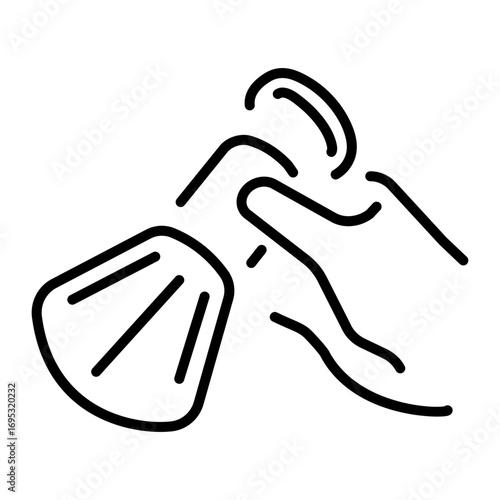 A linear icon representing a neck duster