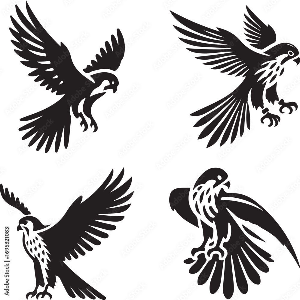 Obraz premium Elegant Owl Silhouette Design Illustration for Art and Nature Lovers