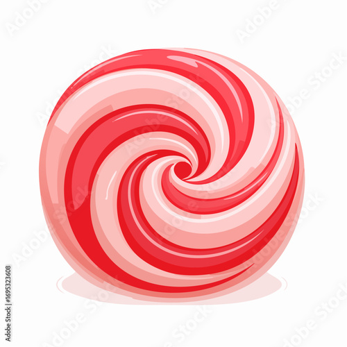 Red And Pink Swirled Lollipop Candy