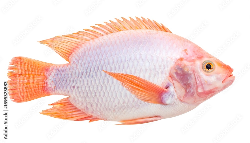 Obraz premium Fresh pink fish, profile view
