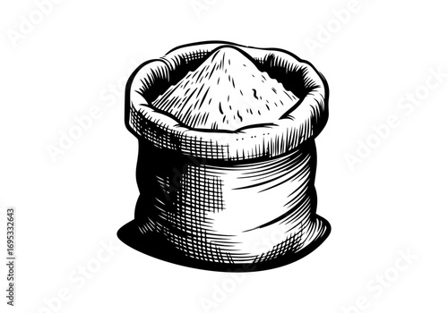 Flour hand drawn sketch vector illustration