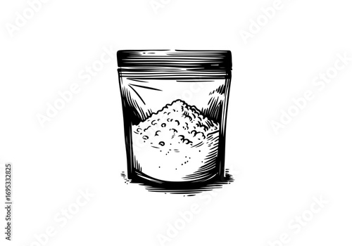 Flour hand drawn sketch vector illustration