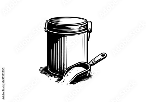 Flour hand drawn sketch vector illustration