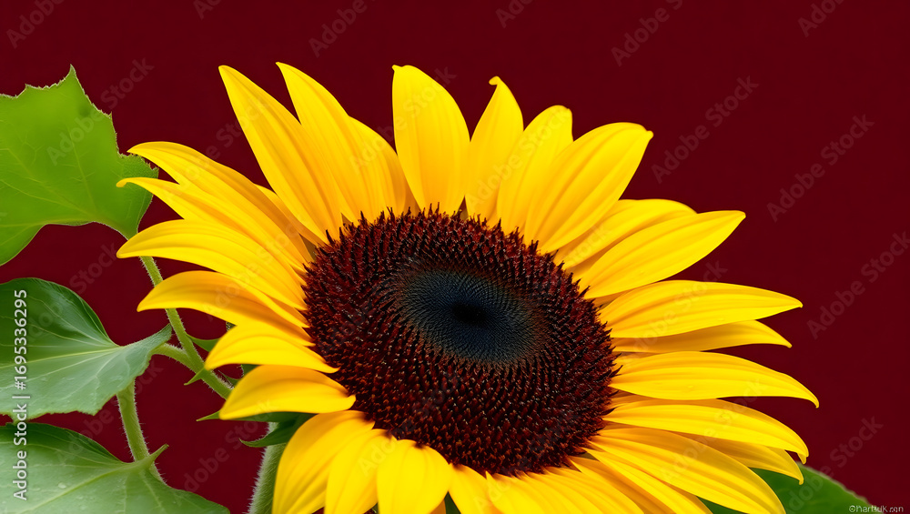 Obraz premium Sunflower Raindrop