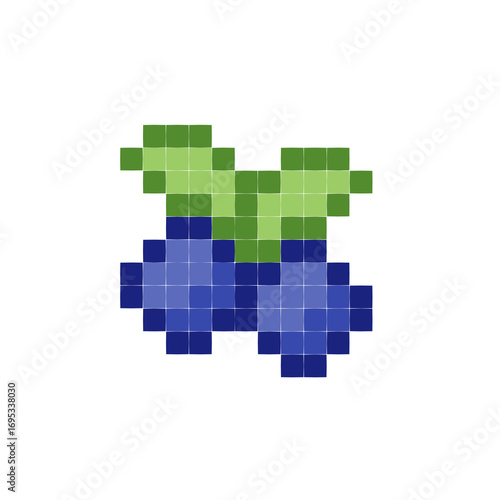 Blueberry in Pixel Art