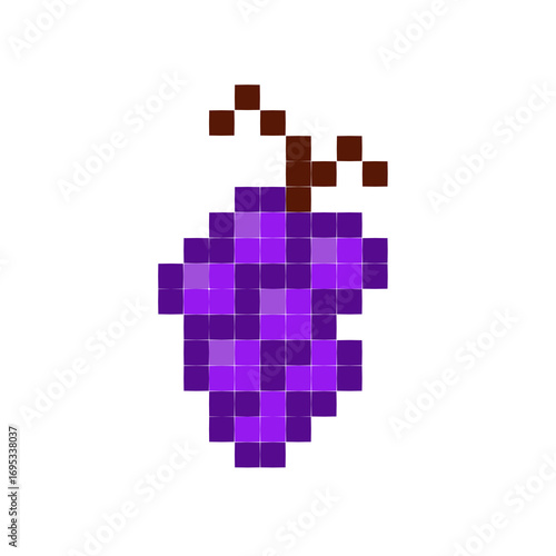 Grape in Pixel Art