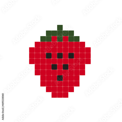 Strawberry in Pixel Art