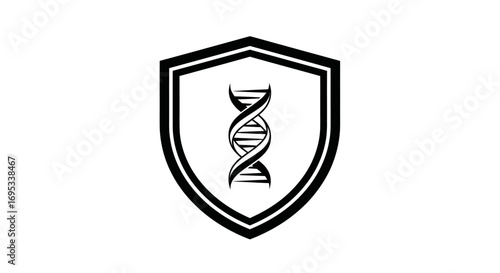 Genetic armor shield a concept depicting dna protection in the age of biotechnology