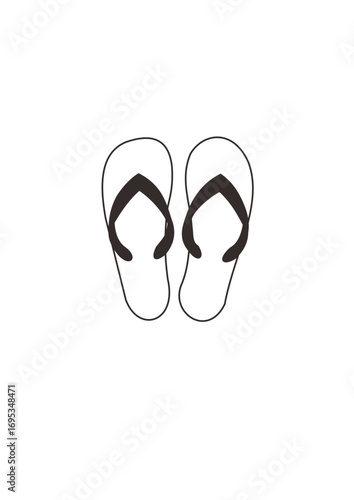 minimalist flip flop sandals ilustration