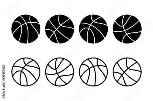 Basketball icon logo design. Basketball ball sign and symbol