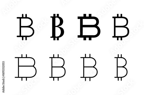 Bitcoin icon logo design. bitcoin sign and symbol. payment symbol. cryptocurrency logo