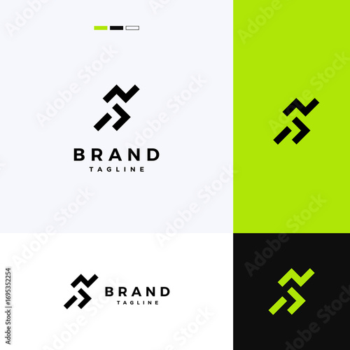 vector logo of lines forming a running person