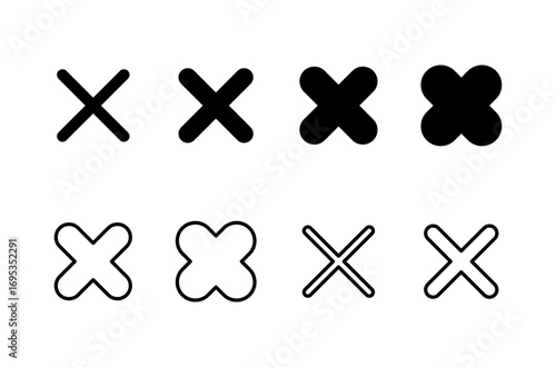 Close icon logo design. Delete sign and symbol. cross sign
