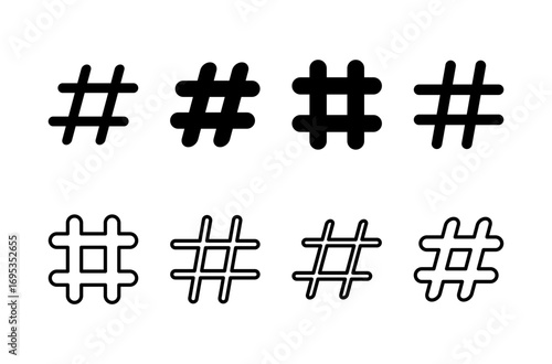 Hashtag icon logo design. hashtag sign and symbol