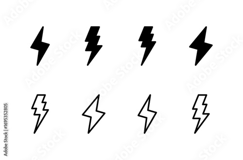 Lightning icon logo design. electric sign and symbol. power icon. energy sign