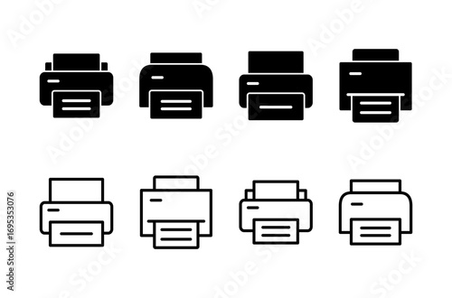 Print icon logo design. printer sign and symbol