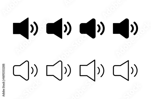 Speaker icon logo design. volume sign and symbol. loudspeaker icon. sound symbol