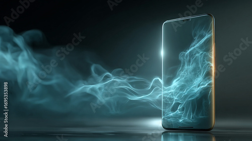 Smartphone projecting hologram