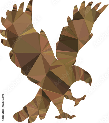 Geometric Eagle In Flight bird wings spread