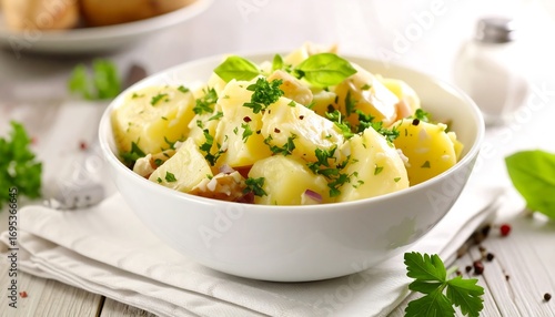 Creamy potato salad in a bowl (1)