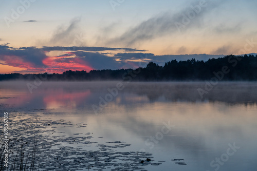 sunrise over the lake