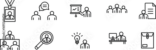 Business and corporate icons set 