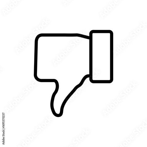 Dislike icon vector. dislike sign and symbol. Hand with thumb down