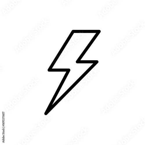 Lightning icon symbol for apps and websites. electric sign and symbol. power icon. energy sign