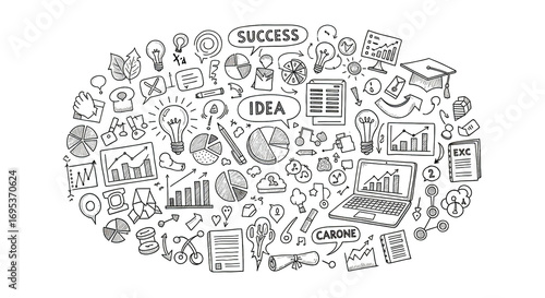 Business Strategy Doodle Sketch