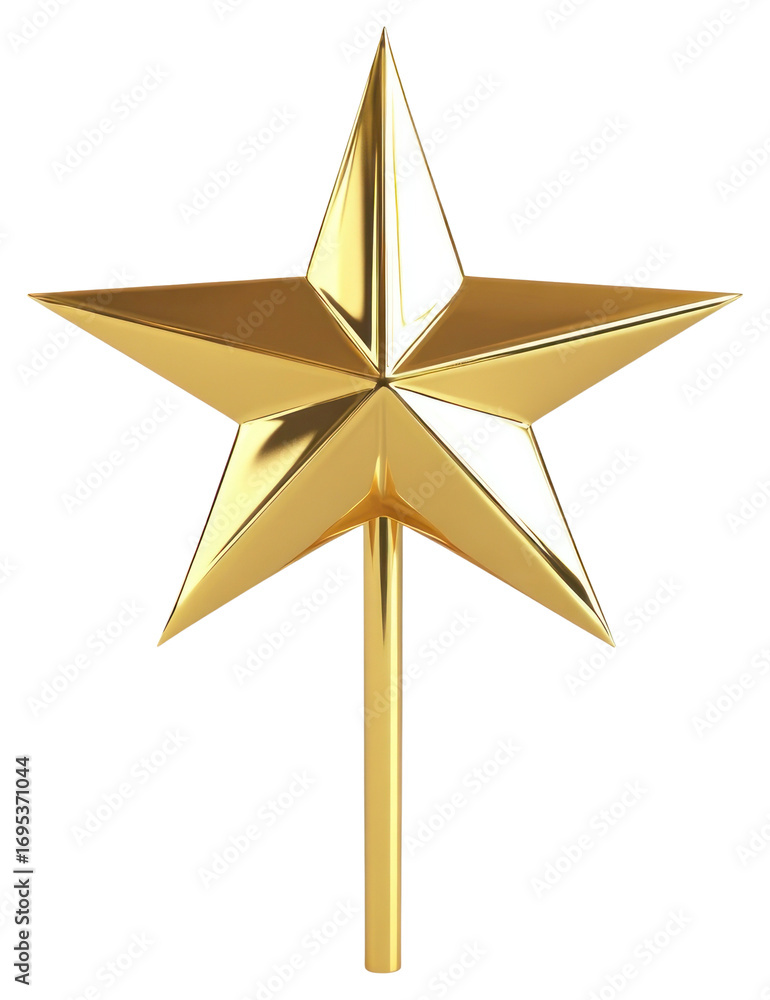 Fototapeta premium PNG Gold Tree Topper christmas elegant festive.