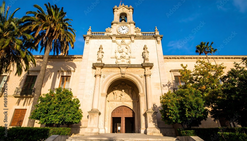 Fototapeta premium Historic facade of the University of Balearic Islands in Palma, Mallorca