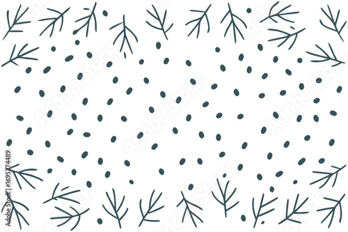Scattered Dots Abstract Pattern in Random Shapes and Sizes