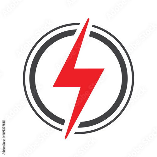 High Voltage Sign. Electric Hazard Symbol. Danger Electricity Icon. Power Shock Hazard Symbol Vector