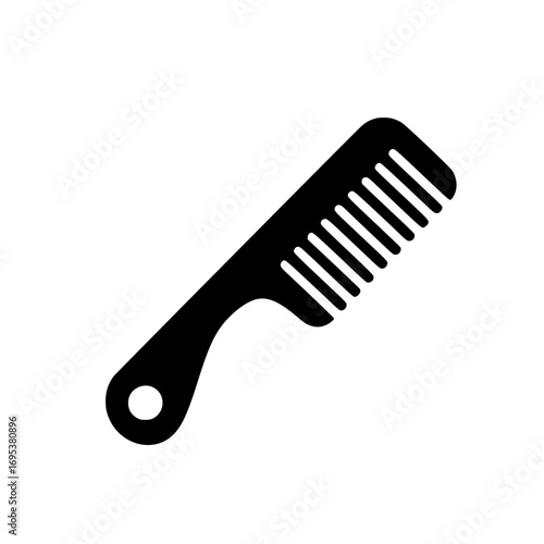 Classic comb vector icon for barber and hairstyle equipment