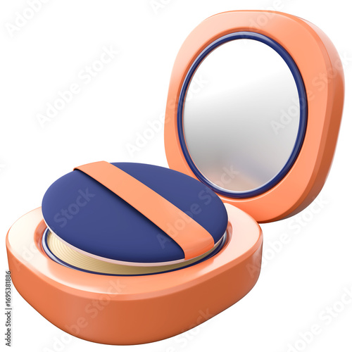 Cute foundation cosmetic 3d illustration icon.