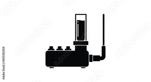 a simple diagram showing mechanical device components