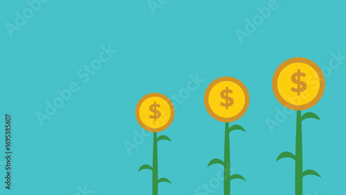 coin plants that grow in sequence from small to large
