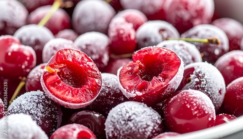 Frozen cherries close-up (2)