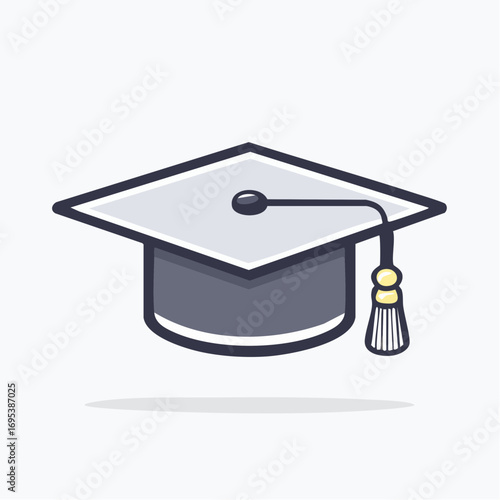 An illustration of a graduation cap, symbolizing academic achievement and the pursuit of knowledge and education