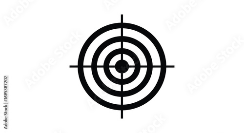 a simple black target with concentric circles and crosshairs