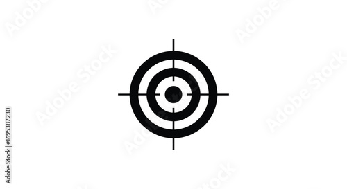 a simple black target centered on white background