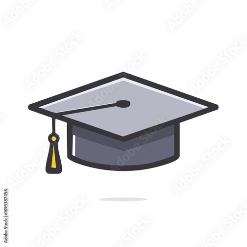 Graduation cap with tassel, an academic symbol representing achievement and the successful completion of educational pursuits