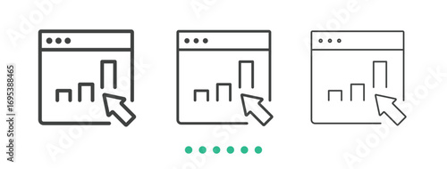 Analysis icon. Thin line icon vector