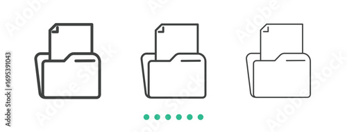 File icon. Thin line icon vector