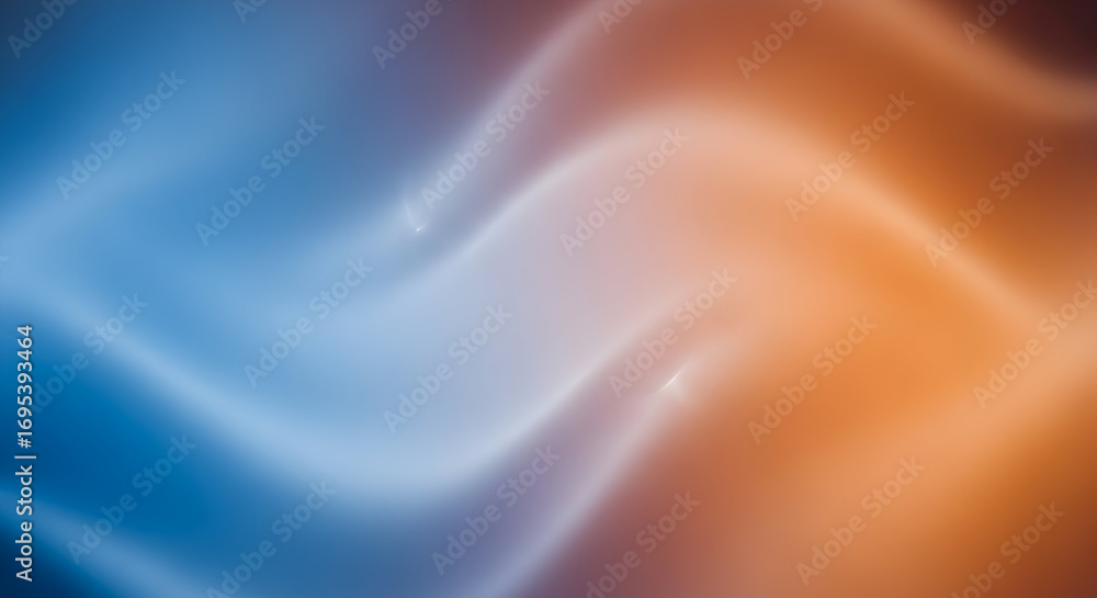 Obraz premium Abstract Flowing Waves Of Blue And Orange Light Creating Ethereal Patterns