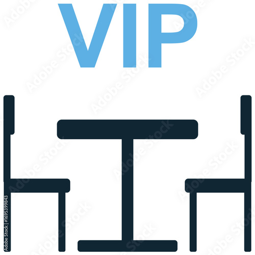 VIP seat icon vector. Perfect for representing exclusive access, luxury, and premium services. A clear, impactful symbol for special seating arrangements in theaters, venues, or restaurants.