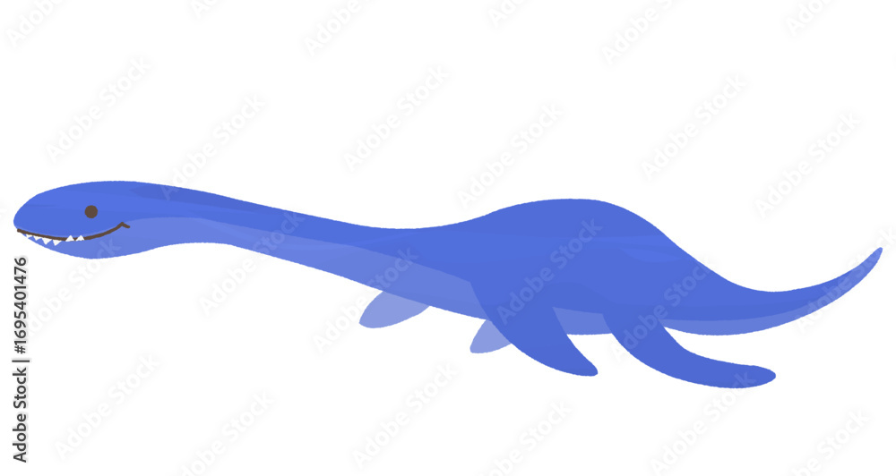 Fototapeta premium 青い海の魚竜 フタバサウルス