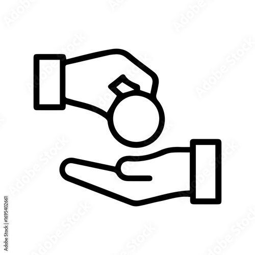 Hand Giving Coin