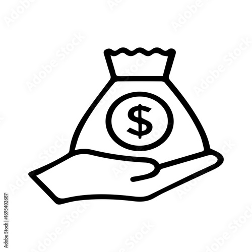 Hand Holding a Money Bag
